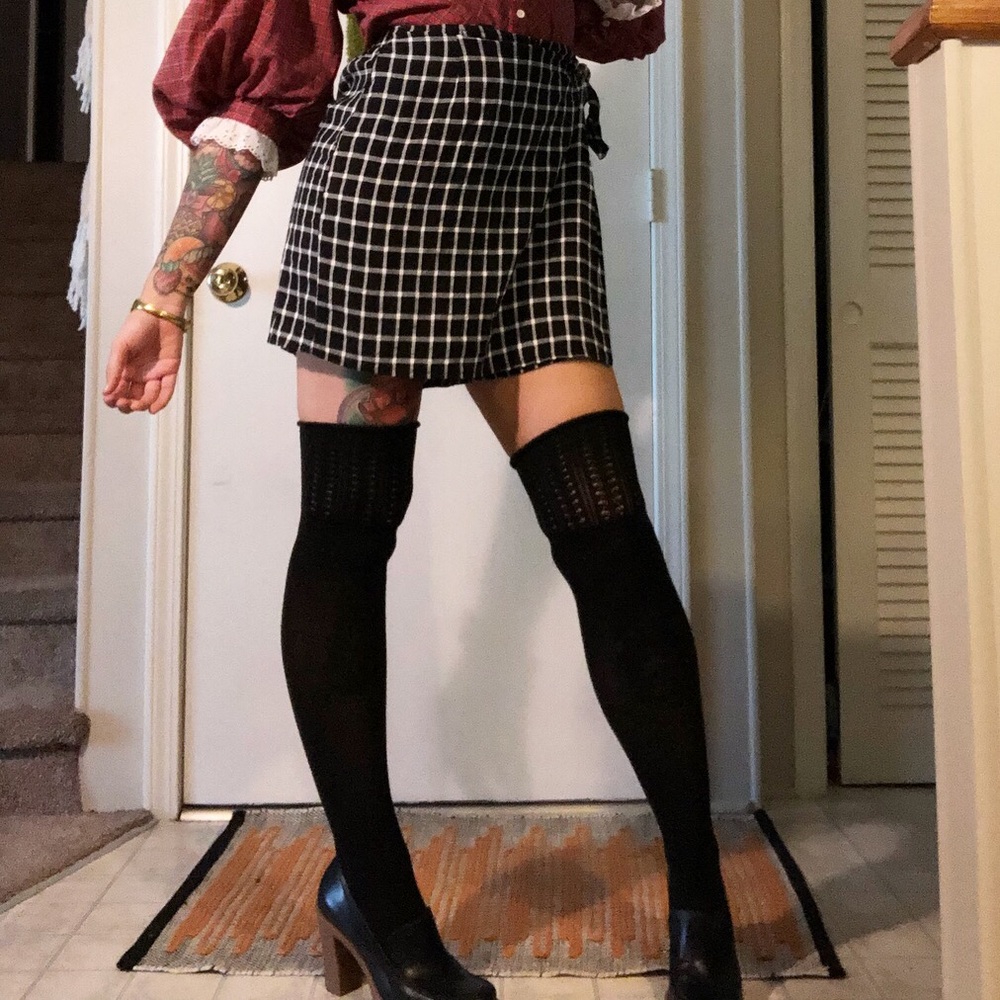 Checked Skort